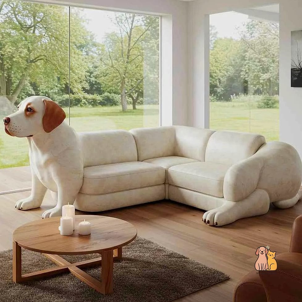 30 Perfect Dog Friendly Living Room Ideas That Will Inspire You 23 A Dog-Friendly Sectional with a Removable Chaise Cover