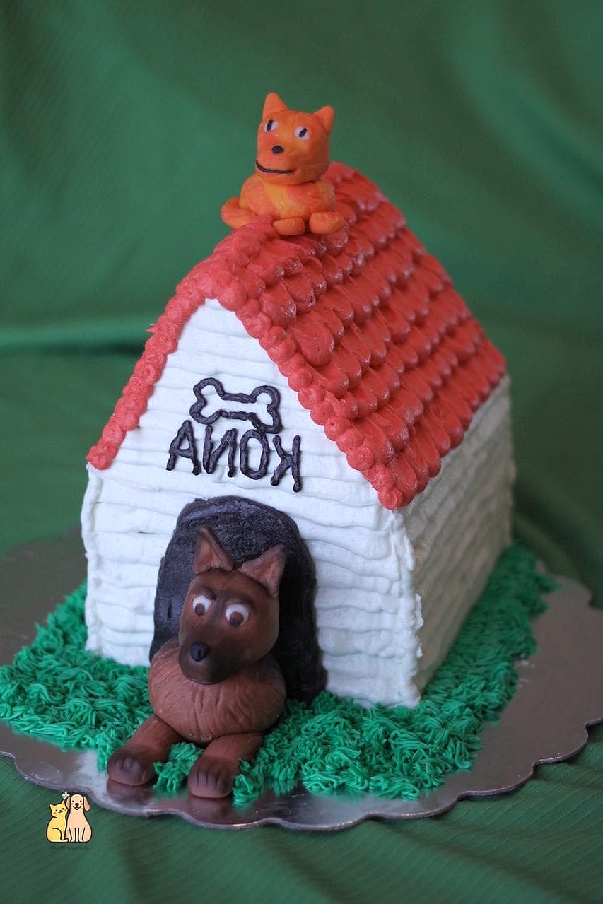 22 Creative Dog Themed Cakes Your Pet Will Beg For More 4 Dog House Cake