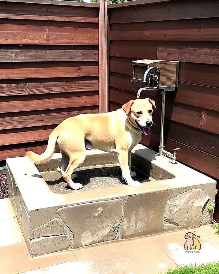 23 Precious Dog Yard Landscaping That Will Restore Your Faith in the World 14 A Dog Wash Station Built Into the Landscape