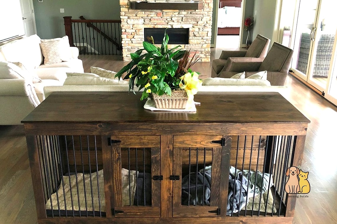 20 Brilliant Diy Dog Crates That Are Totally Worth It 12 The Double Dog Crate Divider Design