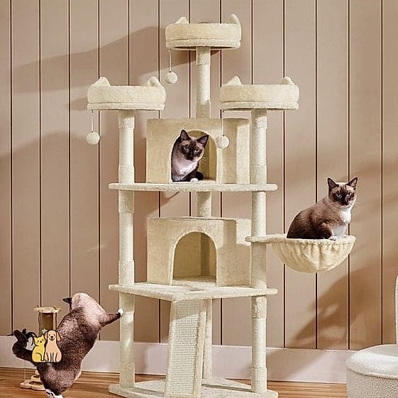 35 Precious Cool Cat Trees That Prove Pets Are the Best 20 The Dual-Level Scratcher Base Tree