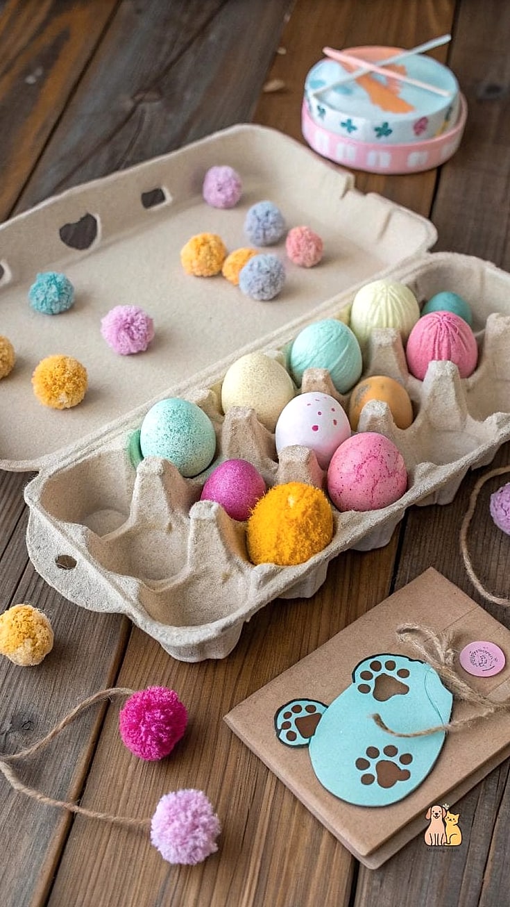 45 Easy Diy Cat Toys to Try Right Now 13 Egg Carton Treat Puzzle