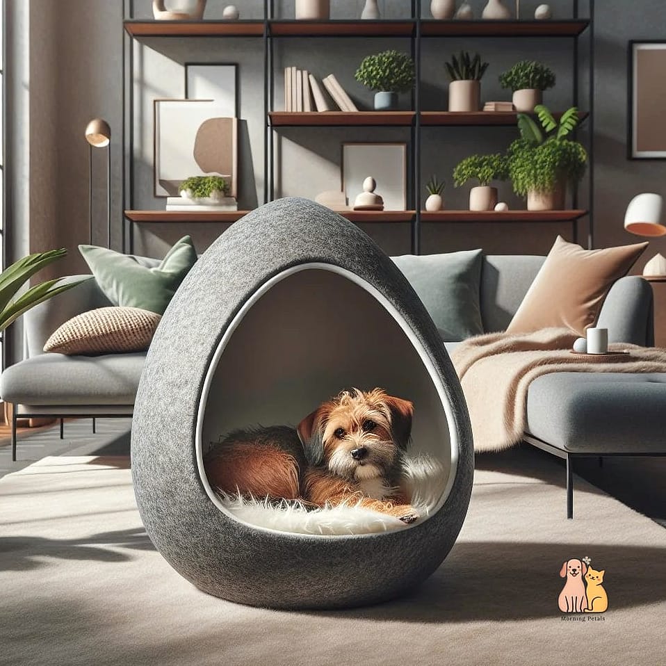 6. Elevated Bed With a Cozy Dog Cave Below