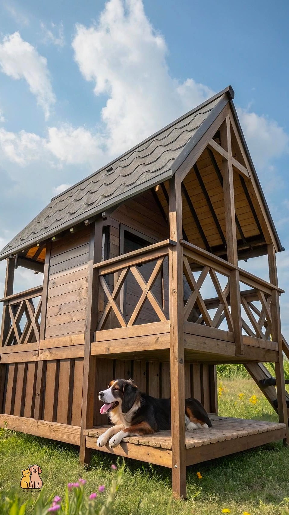 23 Incredible Best Dog Houses That Will Make Your Day 23 The Elevated Cool-Season House with Skylight