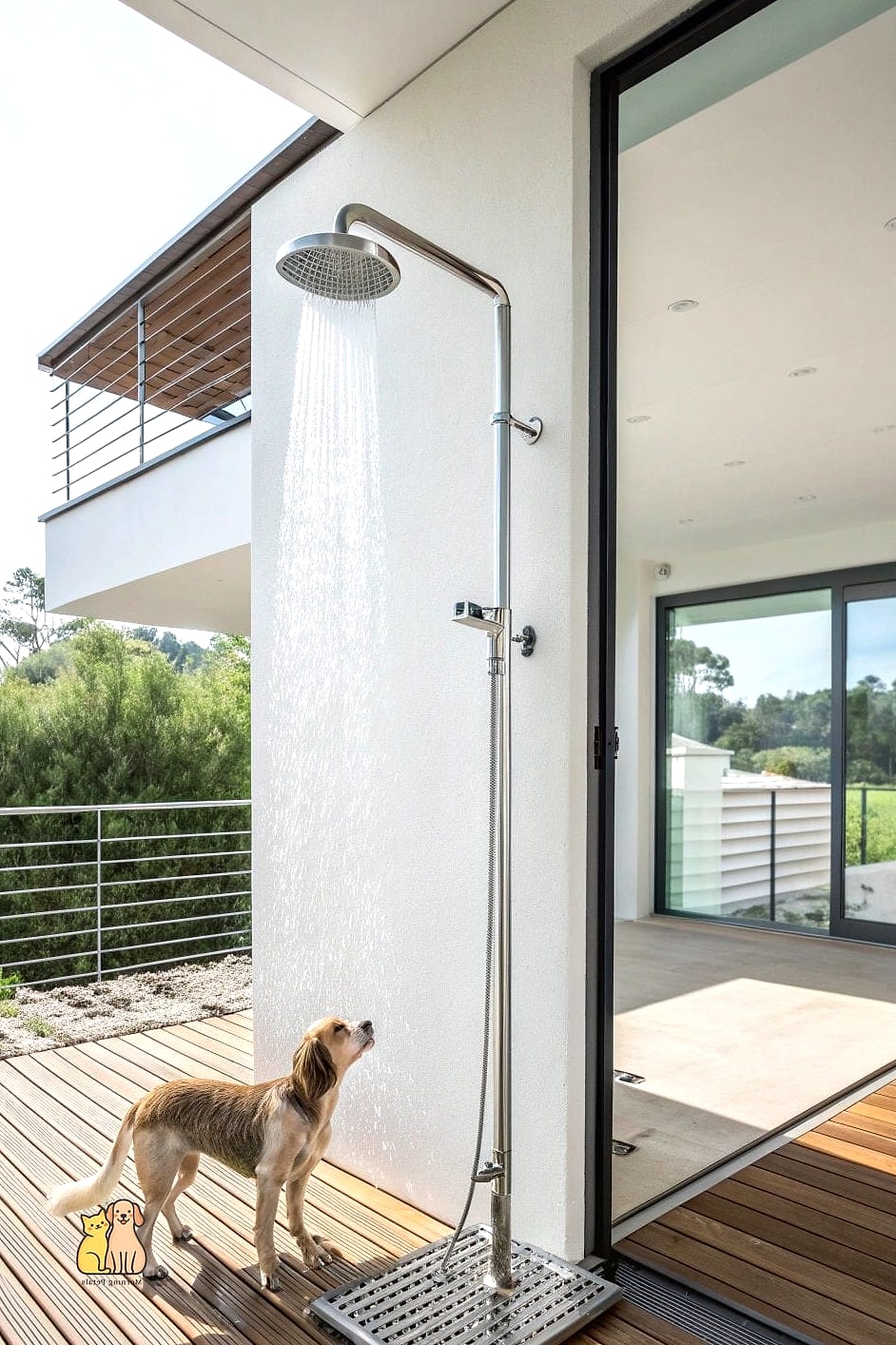 22 Perfect Outdoor Dog Shower Ideas That Are Totally Worth It 14 The Elevated Deck Wash Station