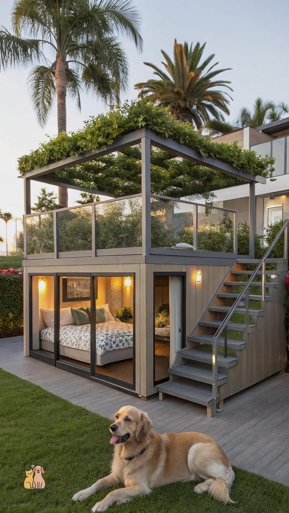 20 Stunning Dog Houses For Multiple Dogs Guaranteed to Make You Smile 6 The Elevated Ranch House