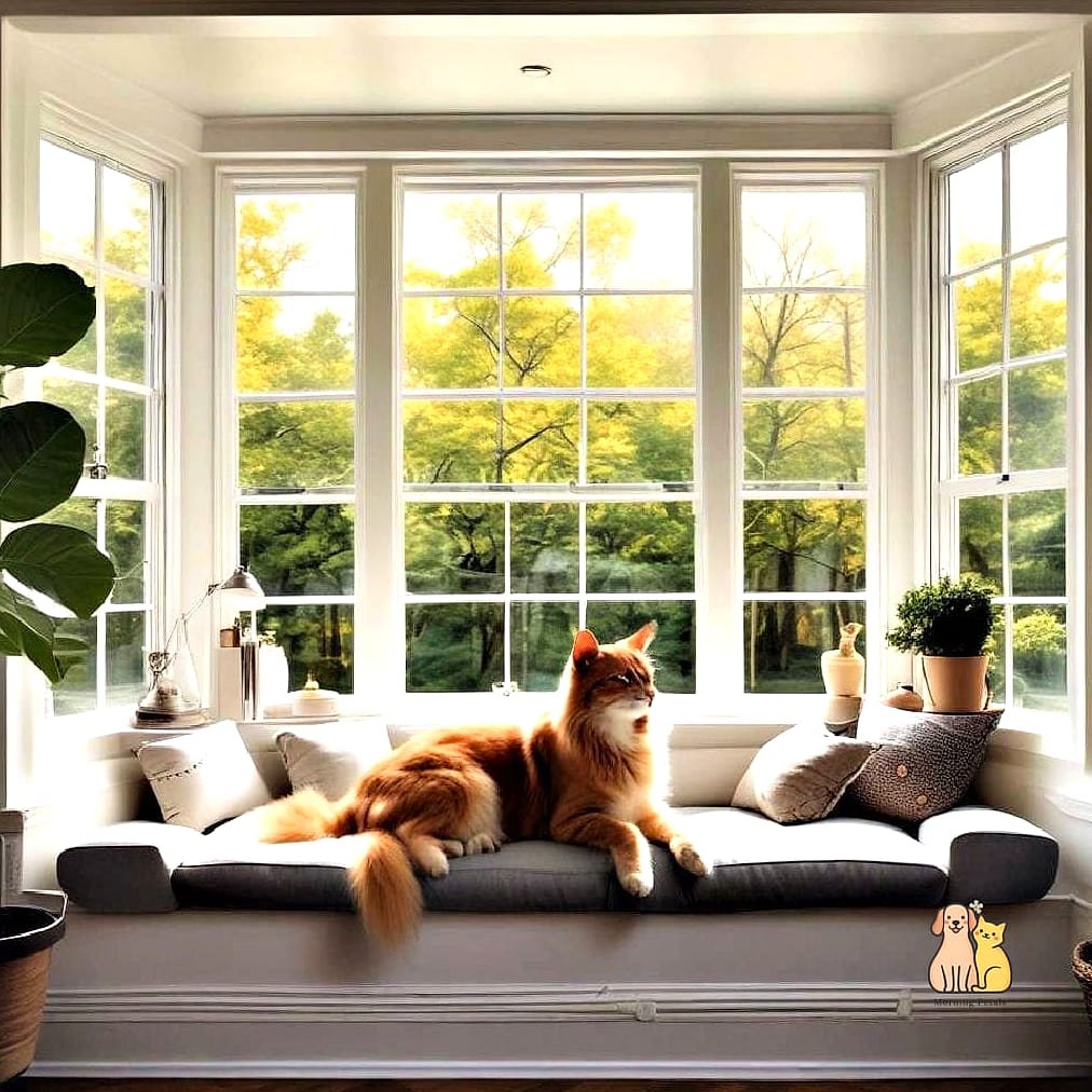 23 Genius Pet Lounge Ideas That Will Inspire You 3 The Elevated Window Perch Lounge