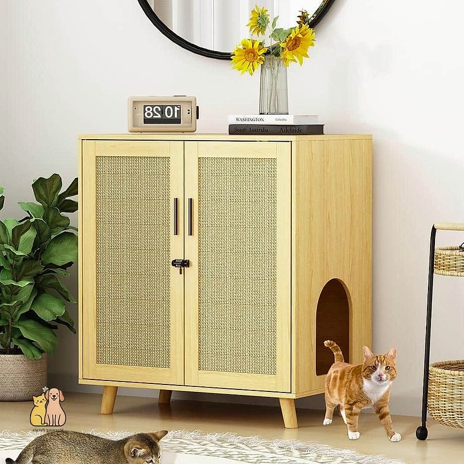 The Enclosed Litter Box Cat House