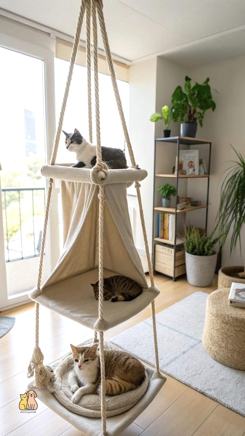 45 Easy Diy Cat Condo to Try Right Now 38 The Fabric Pod Condo