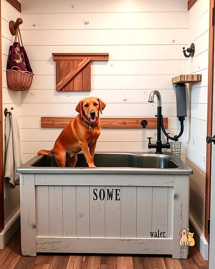 The Farmhouse Style Dog Wash Station