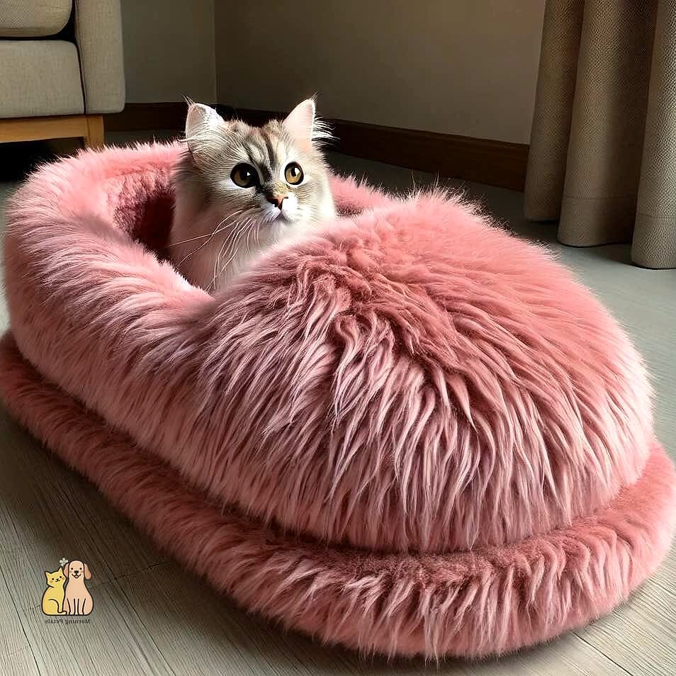 The Faux Fur Cave Bed