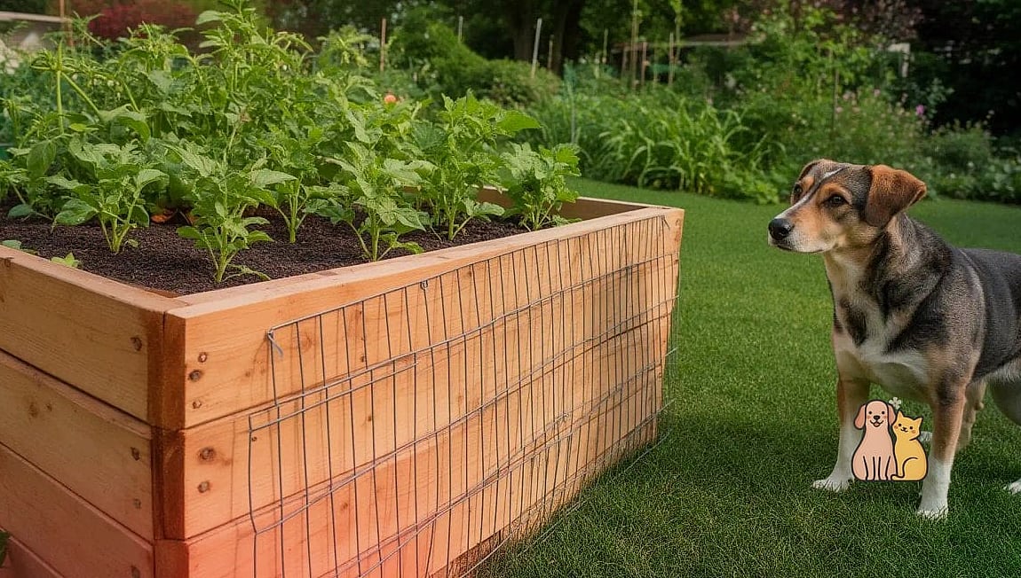 A Fenced Vegetable Garden Section