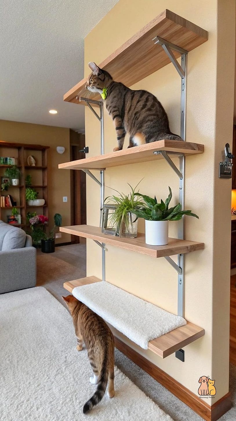 30 Creative Diy Catwalks For Cats That Will Inspire You 13 The Floating Cat Bridge Over a Doorway