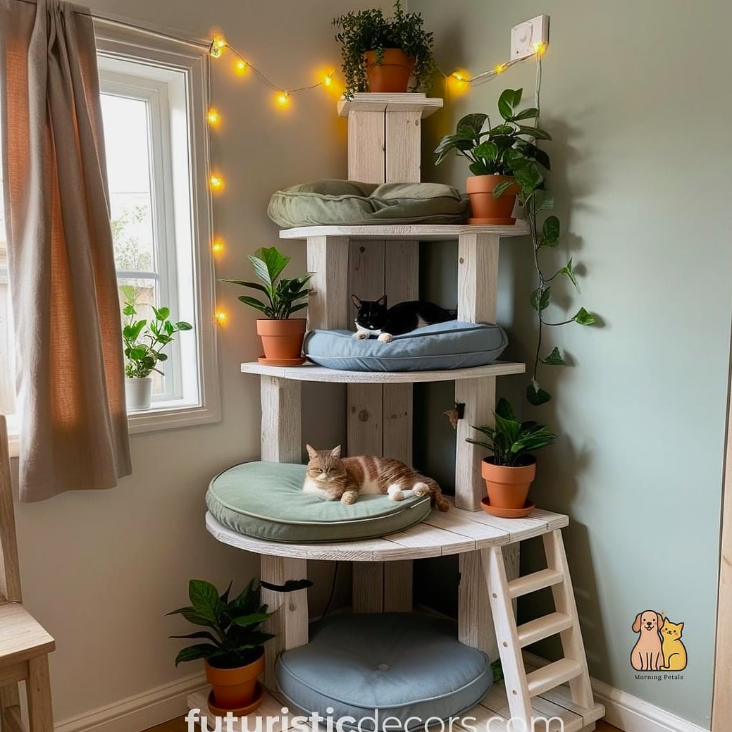 50 Budget-friendly Cat Food Station Ideas Your Pet Will Beg For More 33 The Floating Corner Triangle