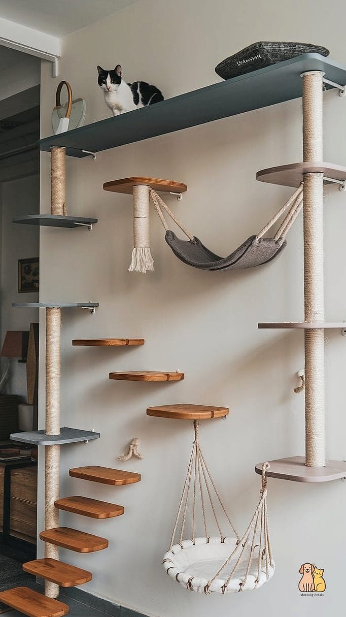 35 Precious Cool Cat Trees That Prove Pets Are the Best 19 The Floating Shelf Staircase