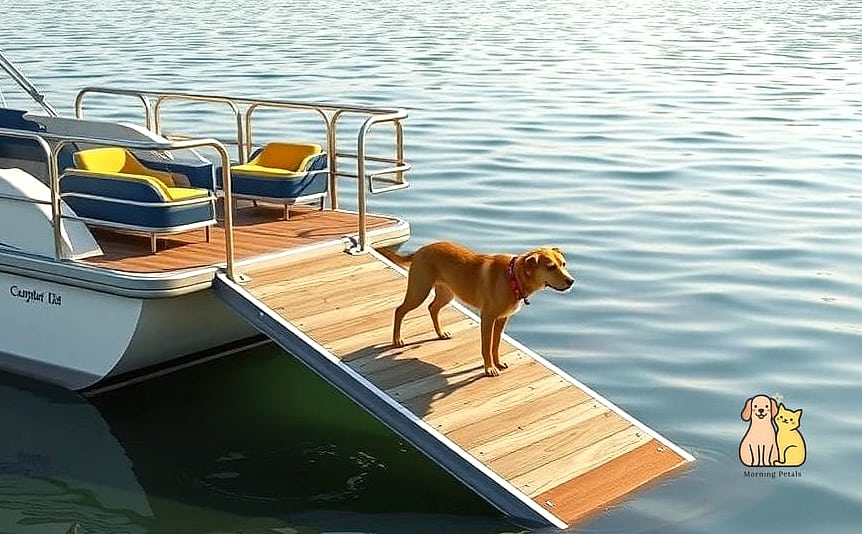 22 Cute Dog Ramps For Boats That Prove Pets Are the Best 2 The Foldable Dock-to-Boat Ramp