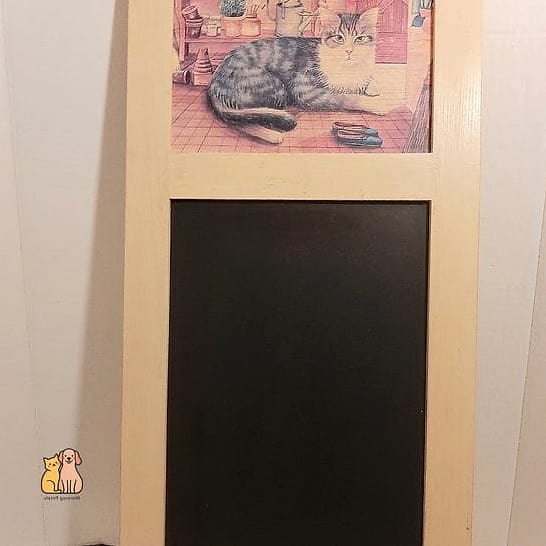 45 Budget-friendly Cat Eating Station Ideas Worth Pinning Immediately 34 The Framed Chalkboard Backdrop