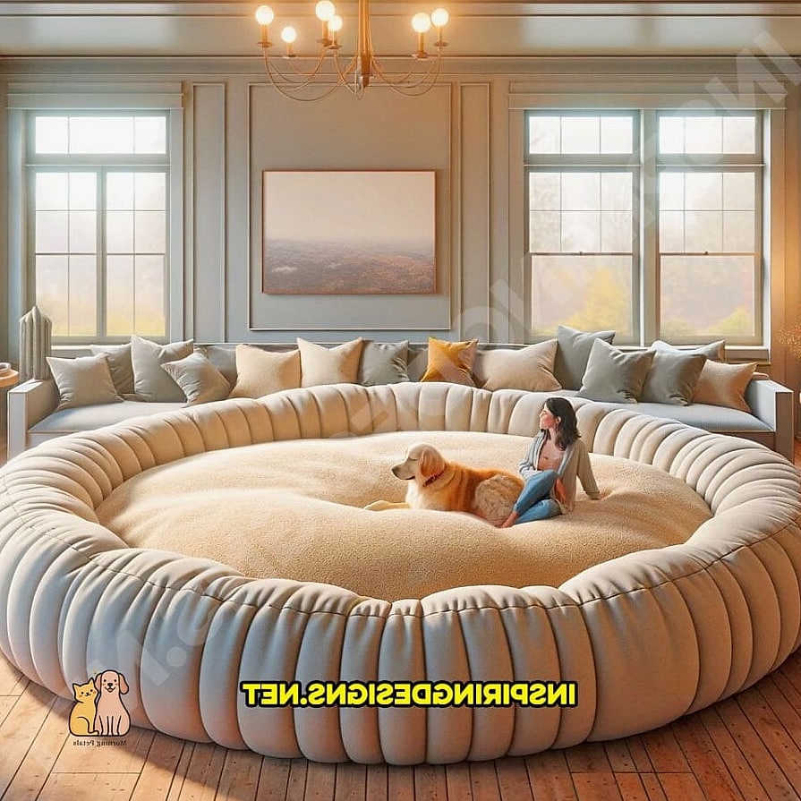 25 Amazing Dog Beds For Humans That Prove Pets Are the Best 2 1. The Giant Round Cuddle Bed