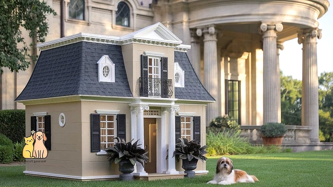 25 Amazing Dog Houses For Large Dogs That Are Too Cute to Handle 27 The Grand Estate Doghouse