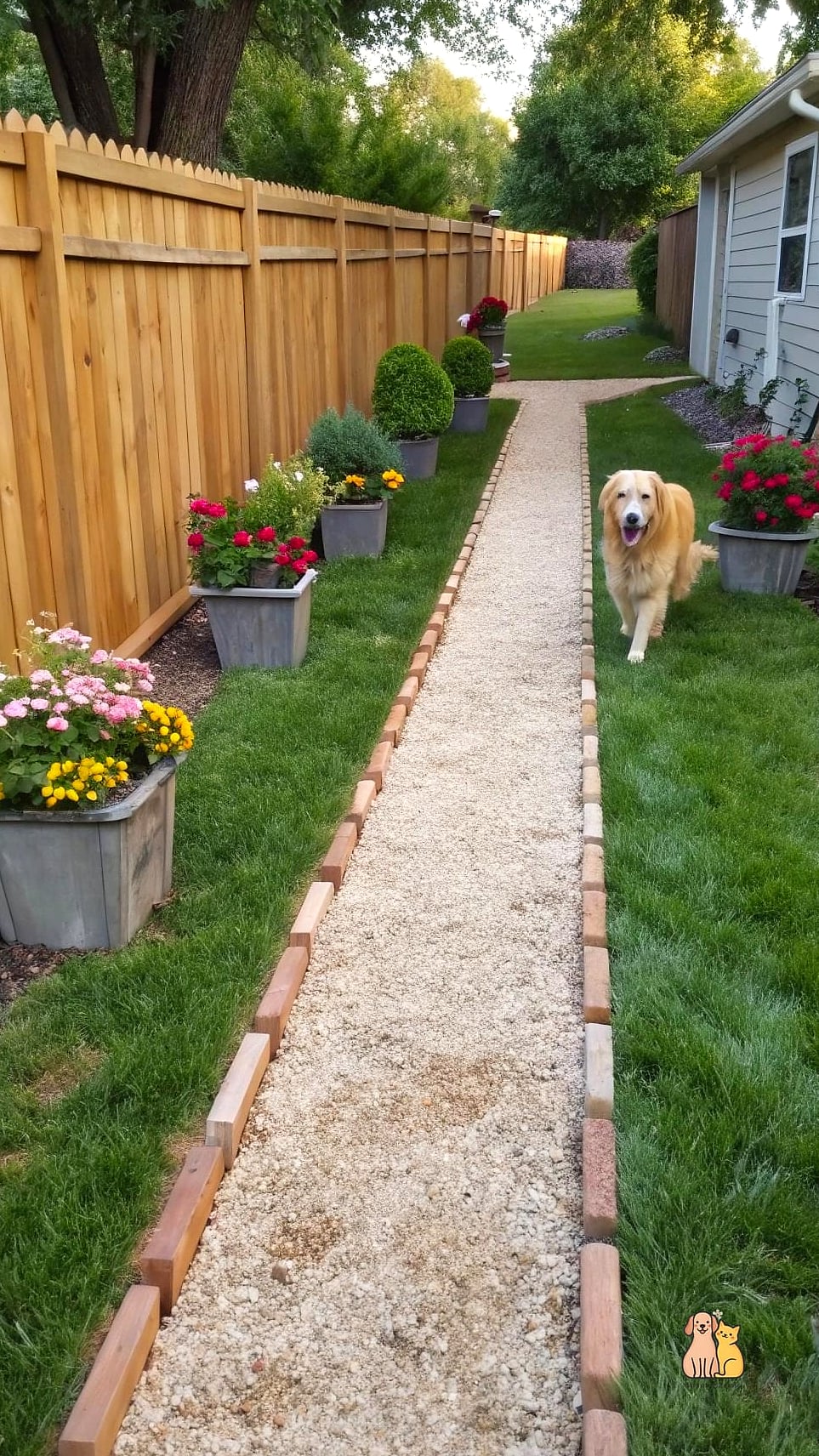 The Gravel Path Backyard Dog Run