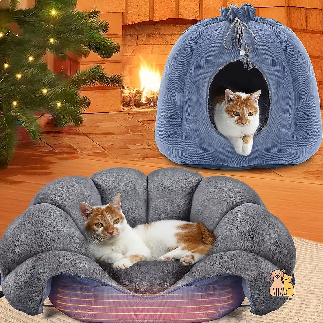 The Heated Bed Designed for Two Cats