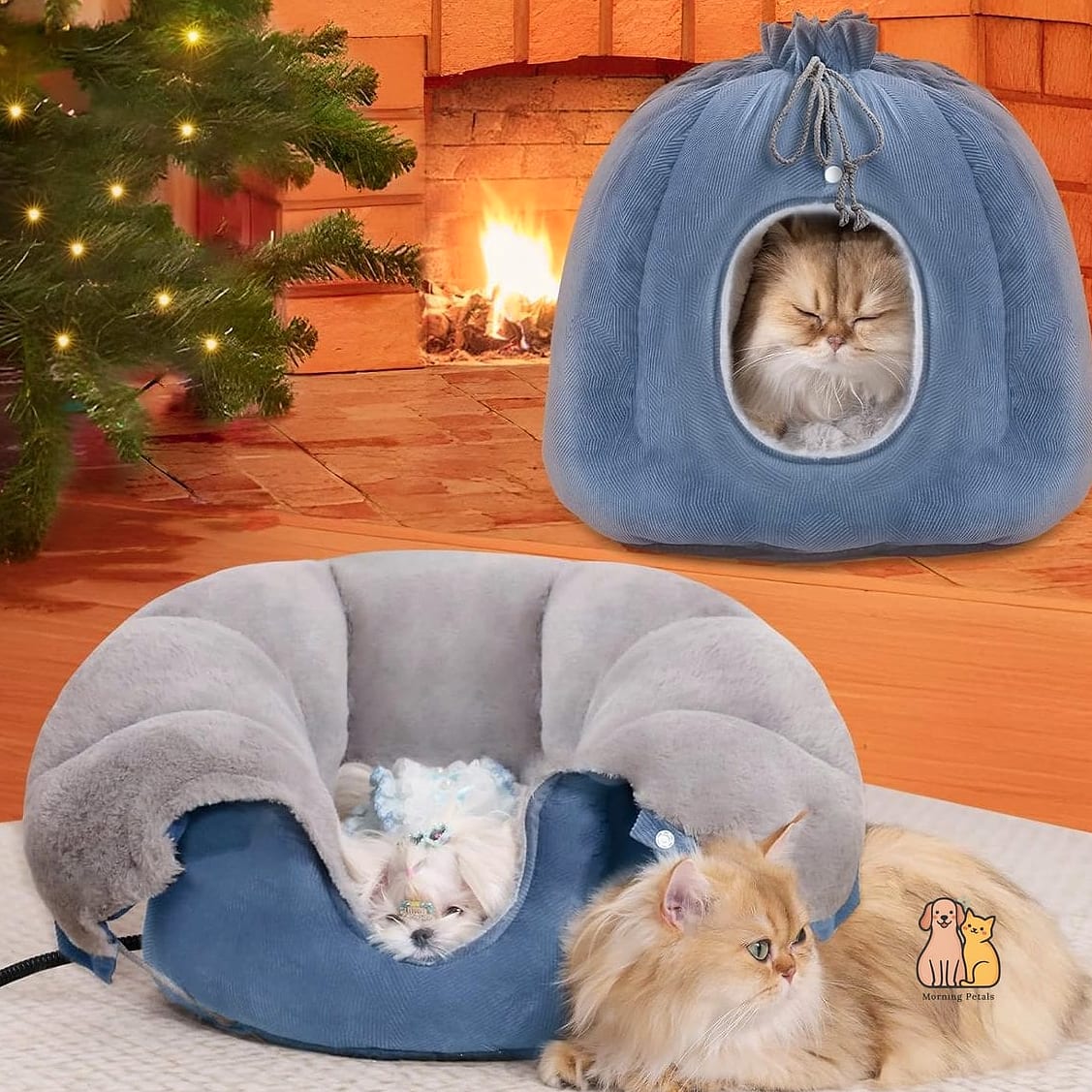 The Heated Bolster Bed with Non-Slip Base