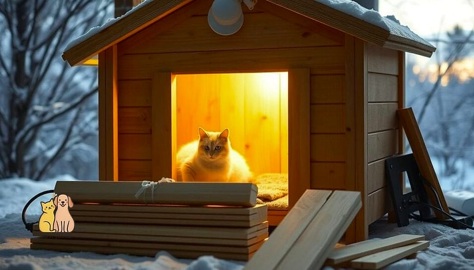 Heated Cat Bed with a Rice Sock