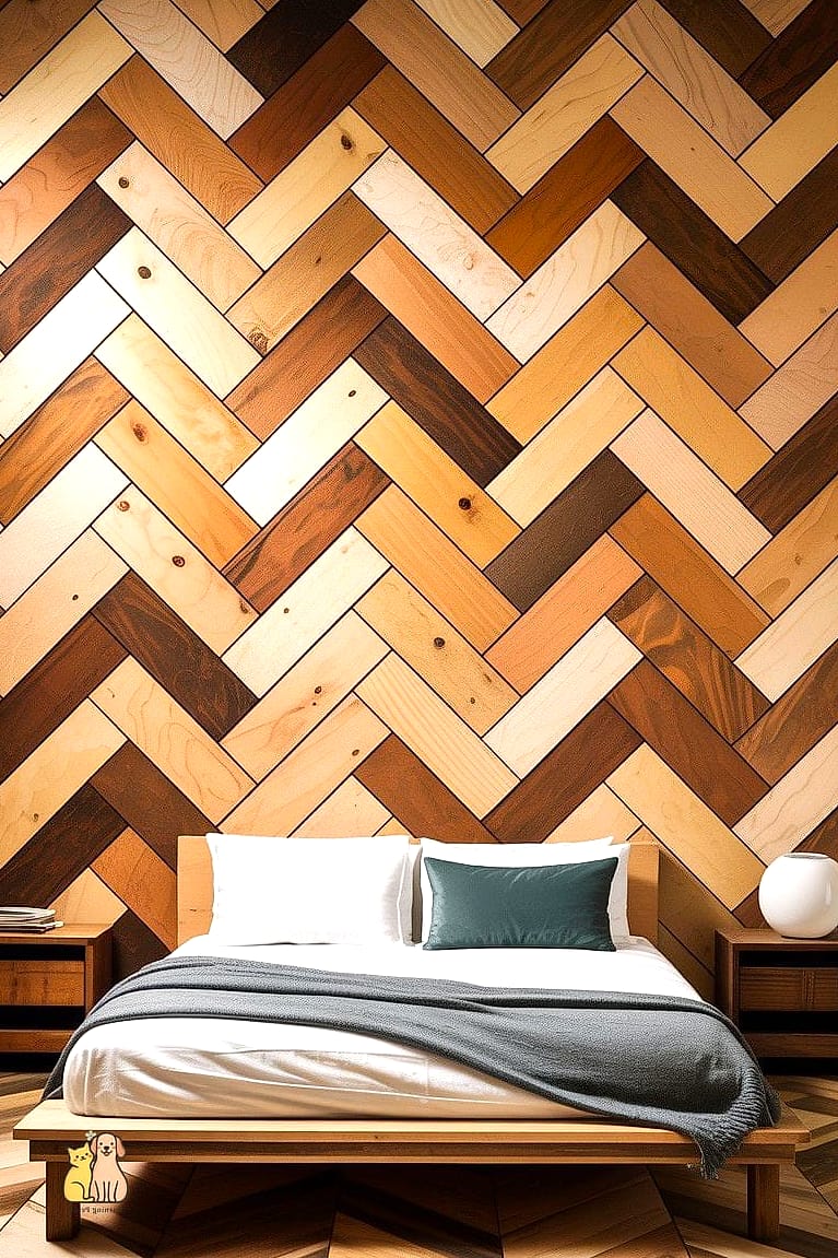 The Herringbone Wood Shelf