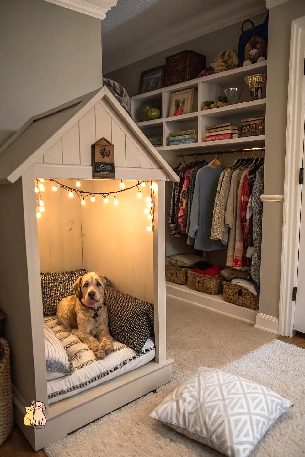 20 Brilliant Diy Dog Crates That Are Totally Worth It 16 The Hidden Closet Dog Crate Conversion