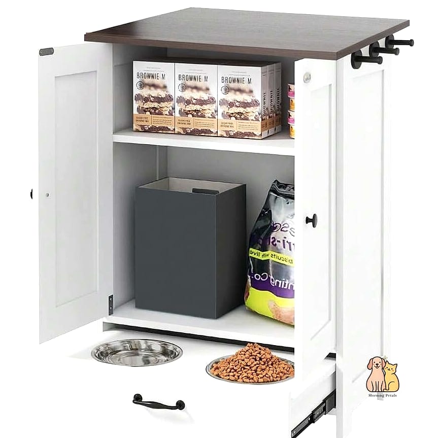 Hidden Pantry Dog Feeding Station