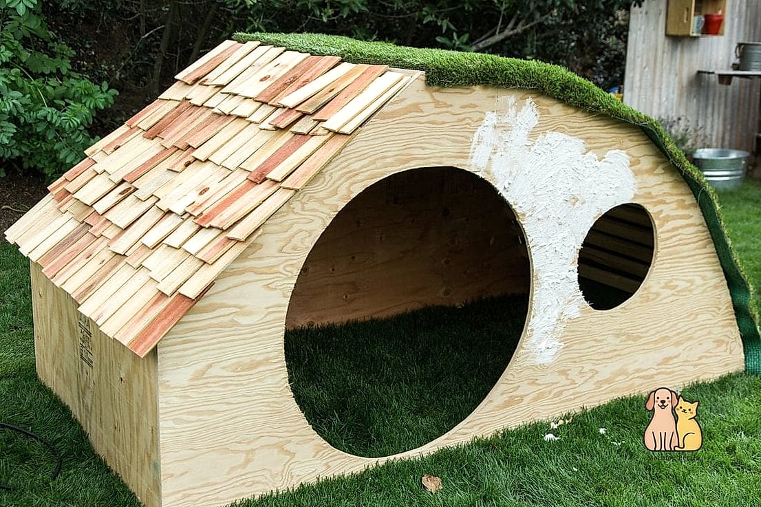 25 Amazing Dog Houses For Large Dogs That Are Too Cute to Handle 14 The Hobbit-Hole Doghouse