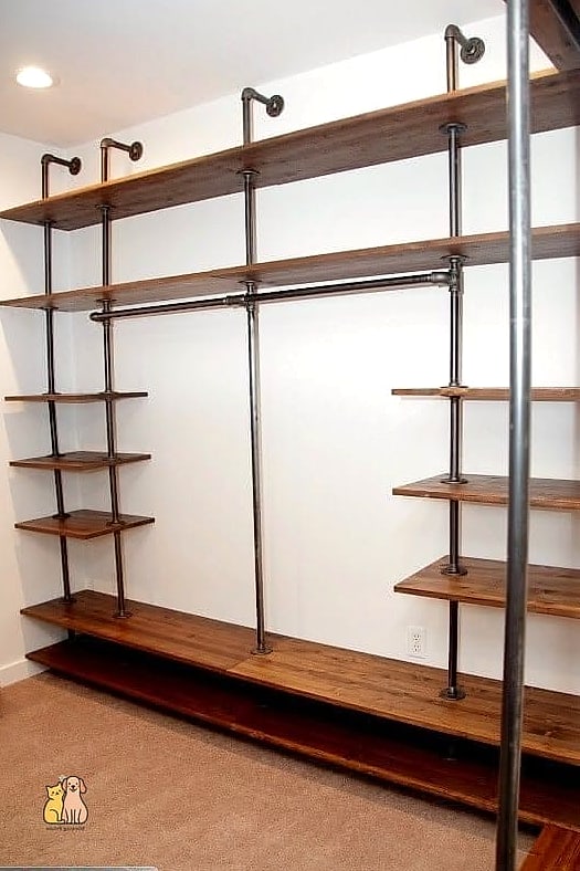 30 Creative Diy Catwalks For Cats That Will Inspire You 15 The Industrial Pipe Shelf Walkway