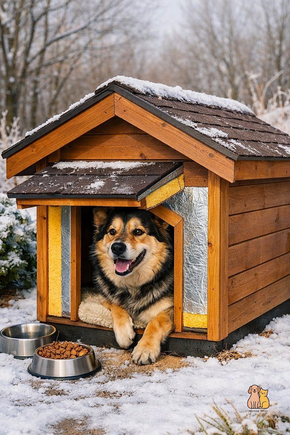 The Insulated Dog House with Vinyl Flap Door