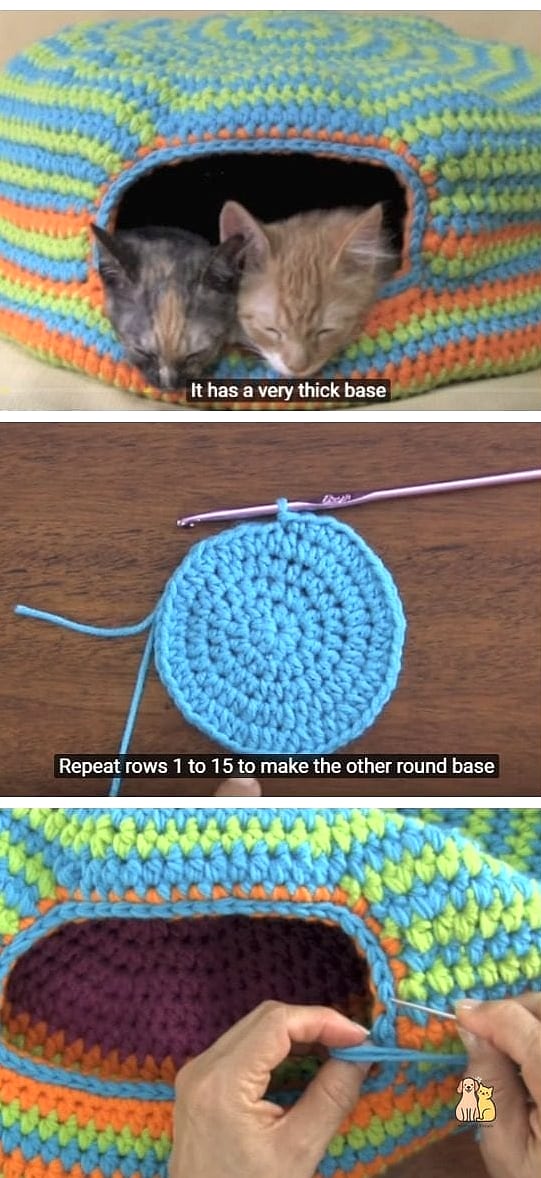 Knitted or Crocheted Cat Pod