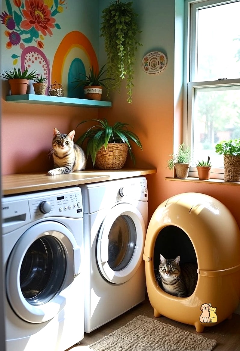 The Laundry Room Cat Nook