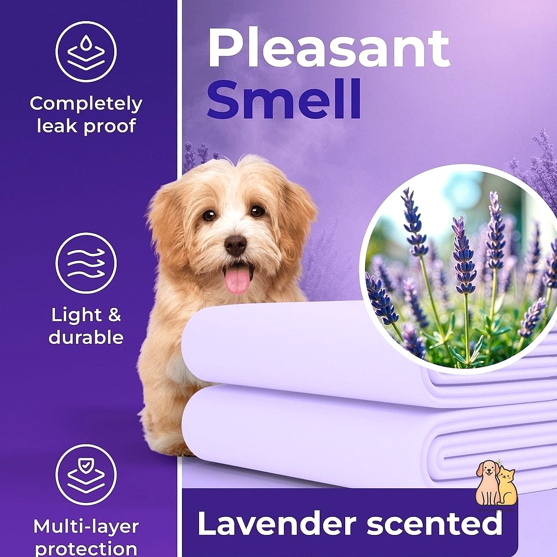 25 Amazing Dog Pee Pads That Will Restore Your Faith in the World 3 The Lavender-Scented Calming Pad