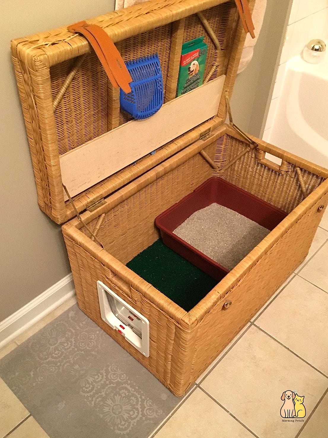 Litter Box Cabinet Combo