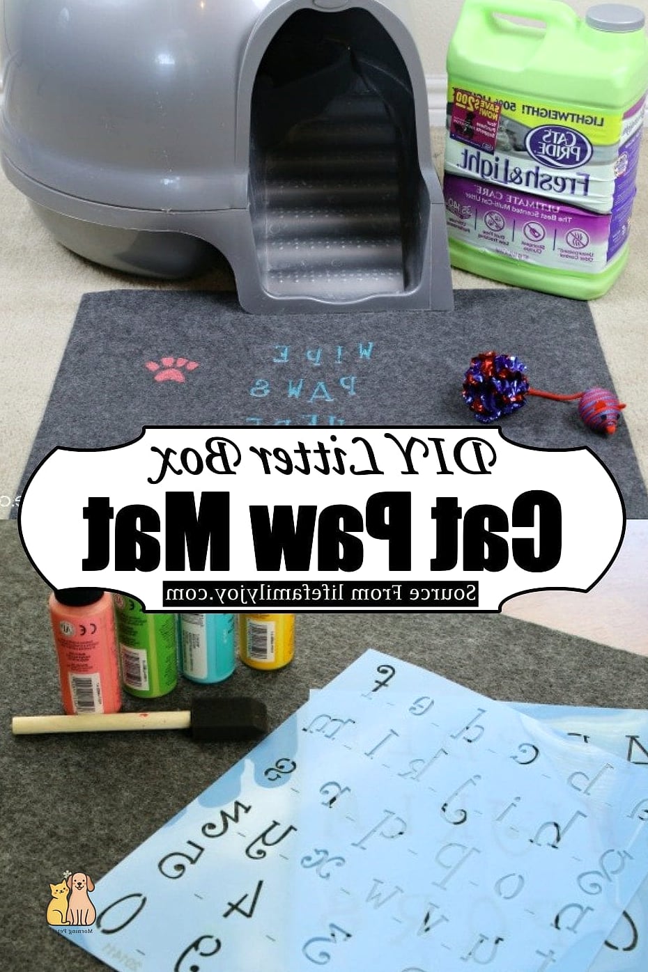Litter Mat from a Rubber Bath Mat