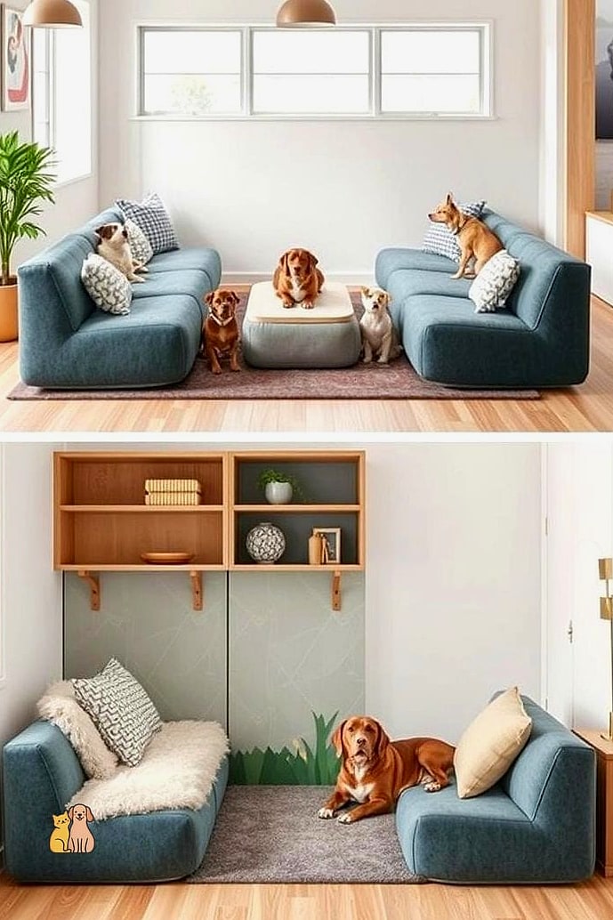 30 Incredible Dog Places In House You Need in Your Life Right Now 14 The Living Room Cat-Tree-Style Tower
