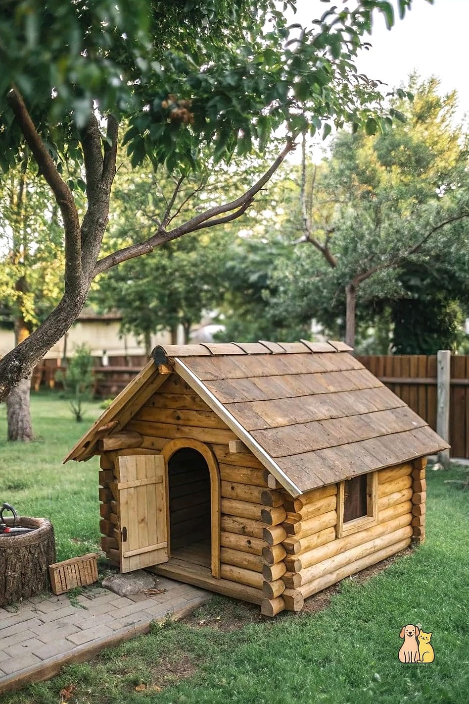 The Log Cabin Doghouse