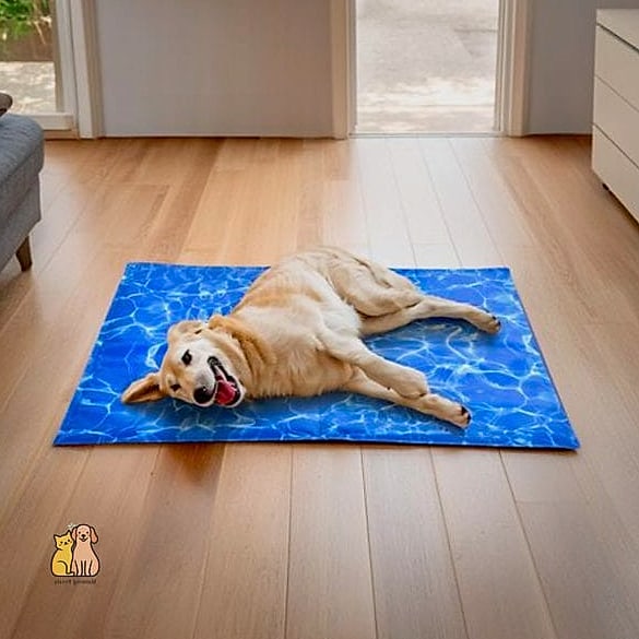 21 Cute Pet Cooling Mats For Summer That Prove Pets Are the Best 22 The Luxury Cooling Mat with Faux Fur Trim