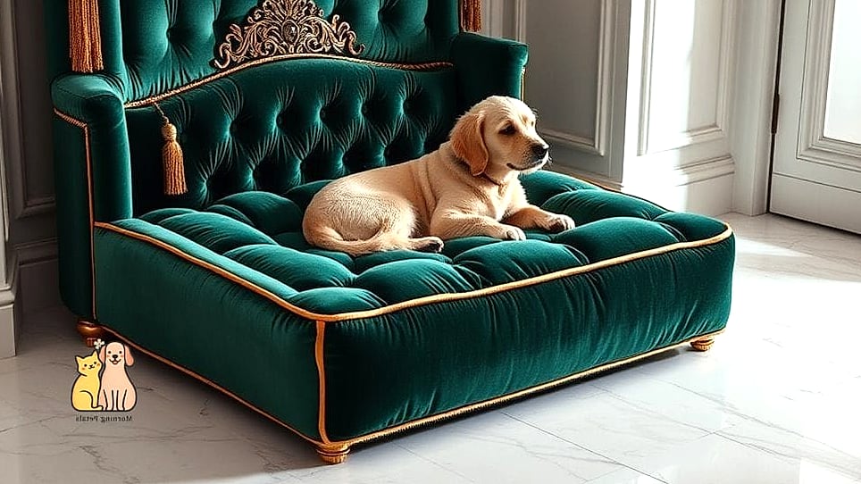 The Luxury Upholstered Dog Bed Underneath