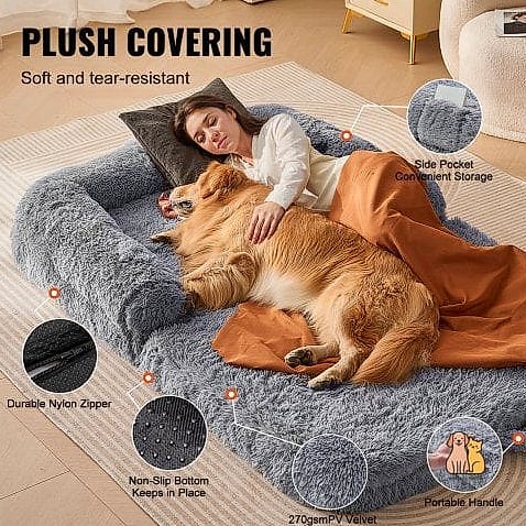 25 Amazing Dog Beds For Humans That Prove Pets Are the Best 12 11. The Luxury Velvet Cuddle Bed