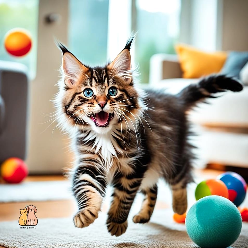 A Maine Coon Playing Fetch Like a Dog