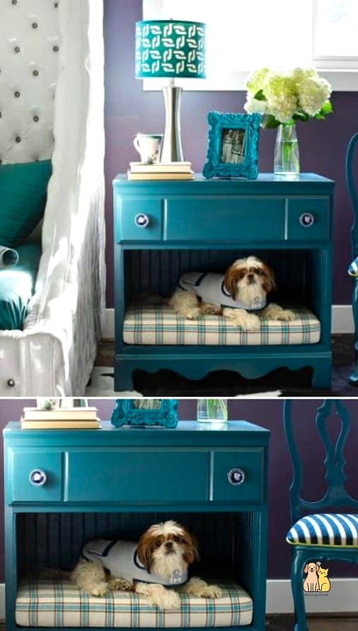A Matching Nightstand With a Hidden Dog Bed