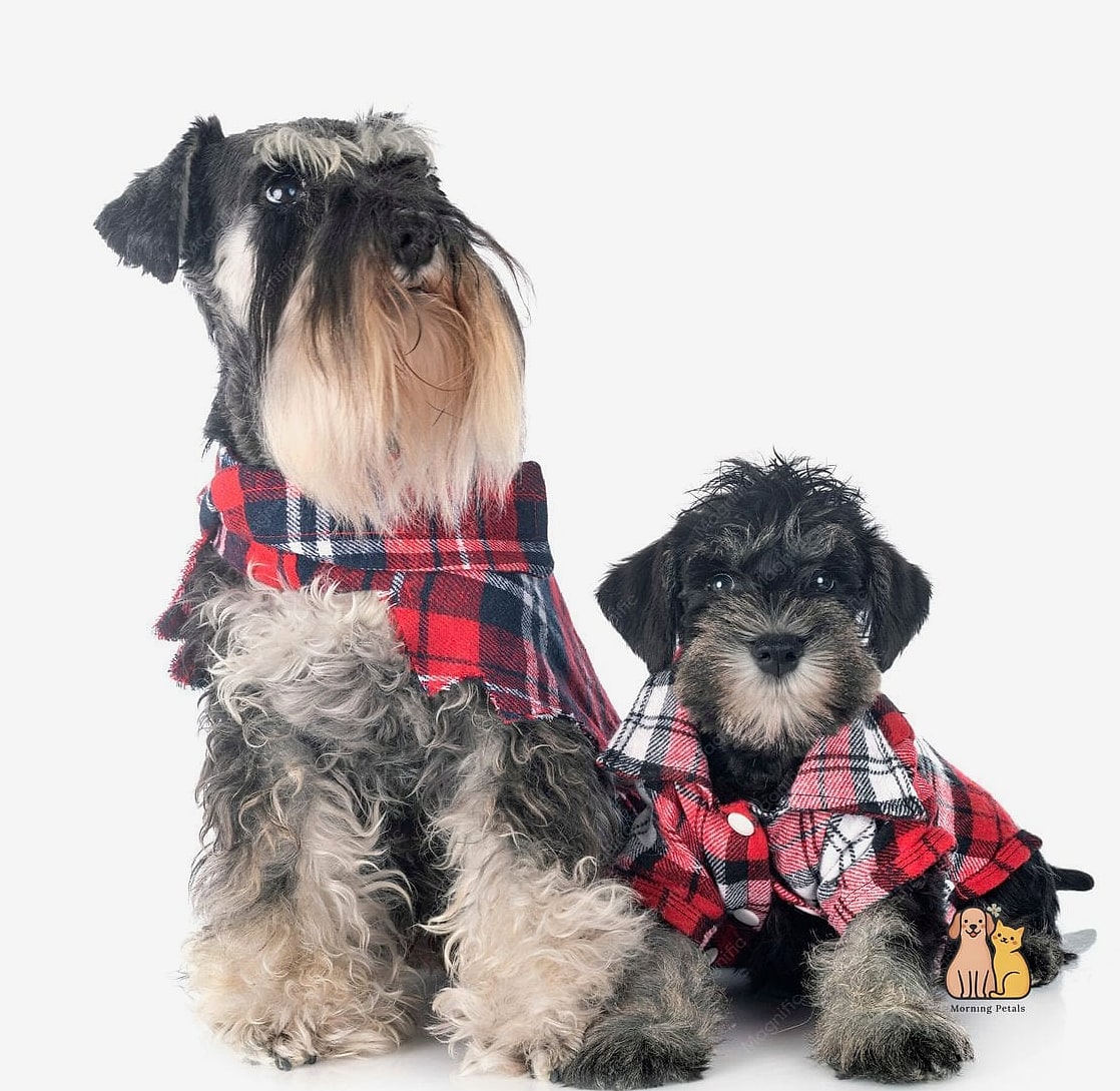 The Miniature Schnauzer in a Button-Up Shirt