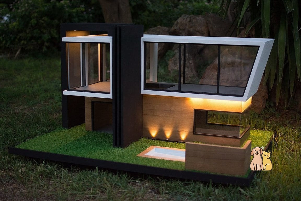 The Minimalist Concrete-Look Cat Den