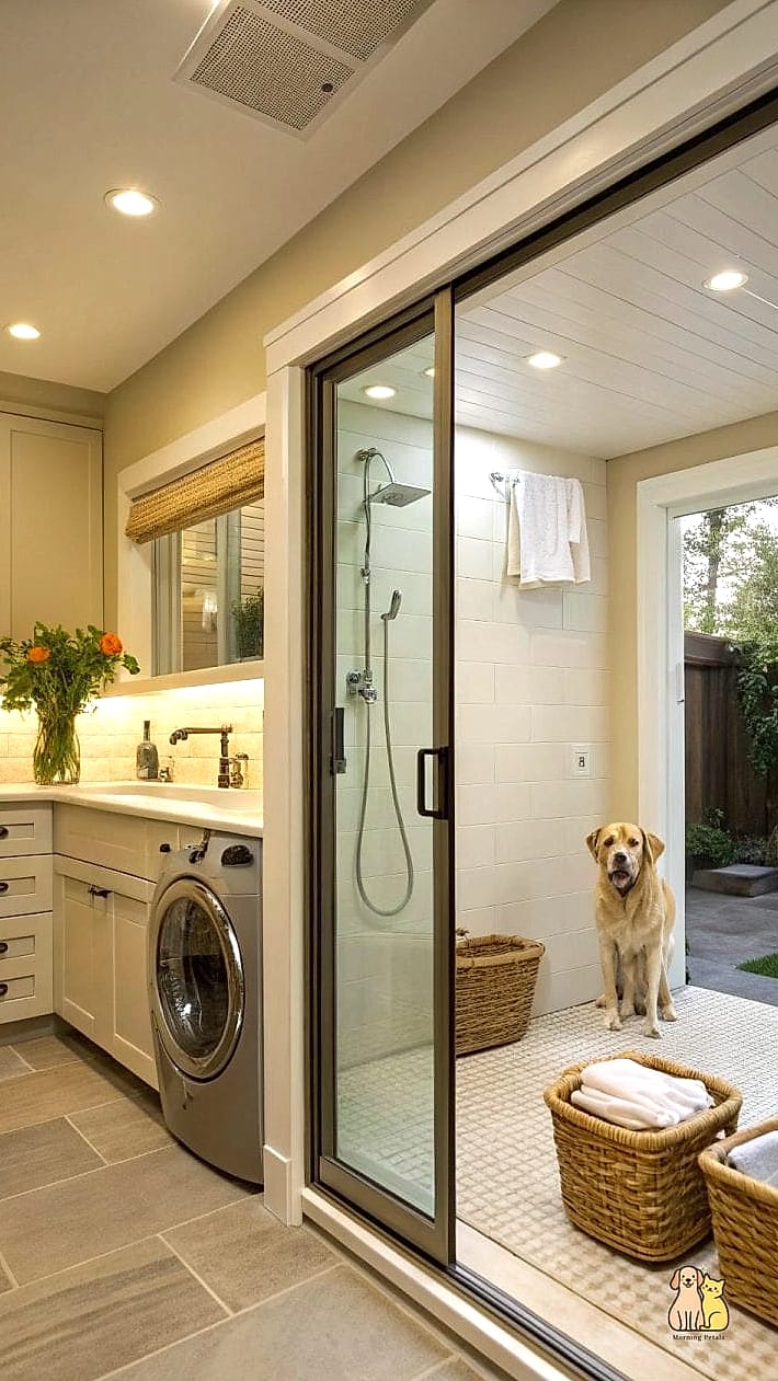 24 Precious Dog Shower In Laundry Room That Will Restore Your Faith in the World 22 The Minimalist Grey Palette Shower
