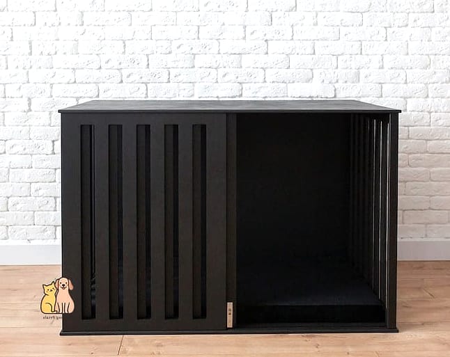 23 Precious Best Dog Crates That Prove Pets Are the Best 9 The Modern Black Metal Crate