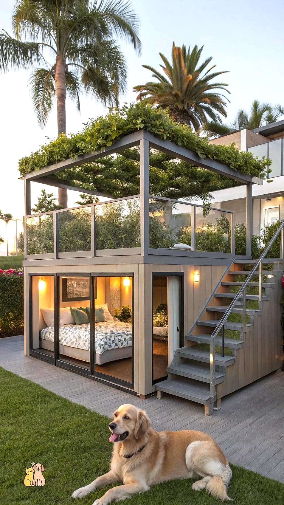 20 Stunning Dog Houses For Multiple Dogs Guaranteed to Make You Smile 4 The Modern A-Frame Dual Den